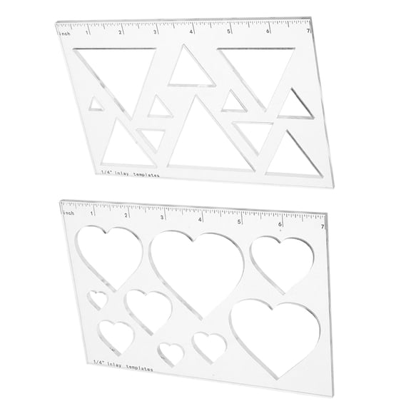 OUNONA 2pcs Acrylic Templates For Woodworking High Precision Positioning Guide With Transparent Design