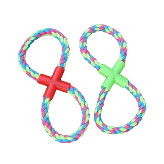 OUNONA 2Pcs Dog Chew Rope Toys Assorted Color PP Improve IQ Teething Stage