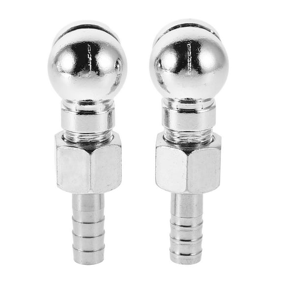 OUNONA 2pcs Air Compressor Quick Connect Tire Inflator Nozzle Zinc Alloy Silver for Everyone