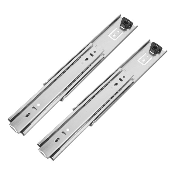 OUNONA 2pcs Ball Bearing Drawer Slides Without Lock 10 Inches Side Mount Drawer Slides Full Extension Drawer Glide Rail Stainless Steel
