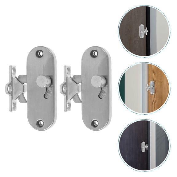 OUNONA 2pcs Barn Door Lock Hasp Sliding Screen Door Latches 90 Degree Door Latch Outswing Door Latches