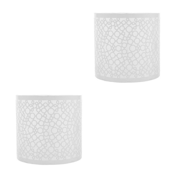 OUNONA 2pcs Black Drum Lampshade For Table Floor Pendant Lights Fixture Replacement Shade Metal Lampshade Lampshade Replacement For Lighting Fixture