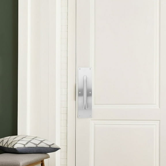 OUNONA 2pcs Cabinet Hardware Barn Door Handle Push And Pull Sliding Door Handle Metal Large Door Handle Cabinet Wardrobe Handle Silver