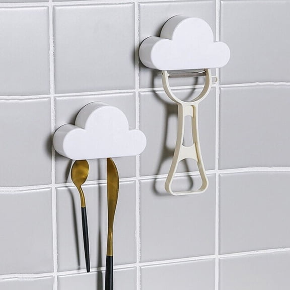 OUNONA 2pcs Cloud Shape Magnetic Key Holder Wall Hooks for Home Storage