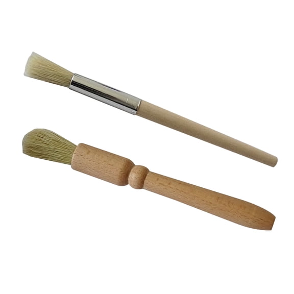 FOLOYORI 2-Pack Espresso Machine Cleaning Brushes, Light Brown Coffee Brush Tools for Accessories