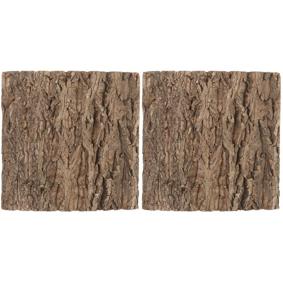 OUNONA 2pcs  Cork Terrarium Background Reptile Tank Tree Bark Backdrop Habitat Climbing Mat for Lizard Turtle