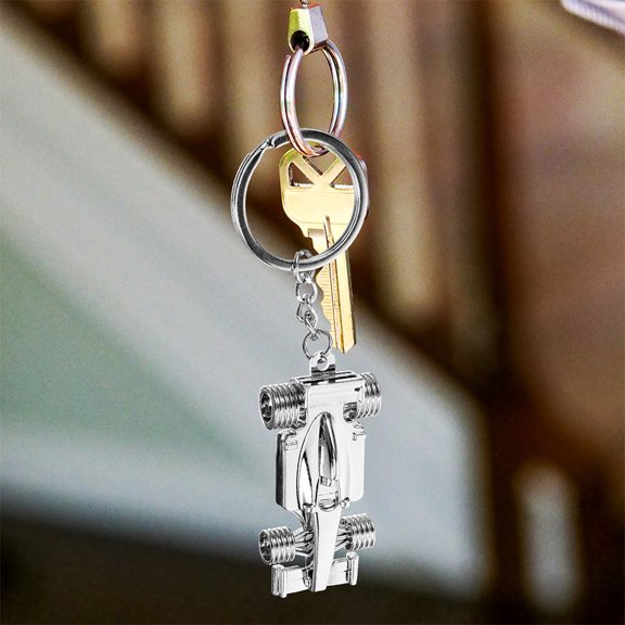 OUNONA 2pcs Creative Key Chain Pendant Racing Car Keychain Accessories Ring for Backpack Purse Charm Racing Car Pendant Metal Key Chain