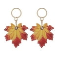 thumbnail image 1 of OUNONA 2pcs Cute Car Keychain With Leaf Keyring Cover Ideal For Handbag Accessories And Backpack Decorations Pu Leather Keychain Pendant For Purse Keychains, 1 of 8