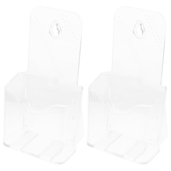 OUNONA 2pcs Document Holder Transparent File Booklet Holder Acrylic File Display Rack Brochure Document Rack Brochures Display Stand