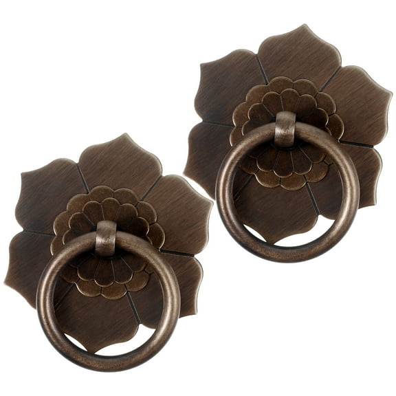 QUMIIRITY Metal Dresser Knob Alloy Dark Brown Furniture Upgrade 2Pcs 2.6x2.6in