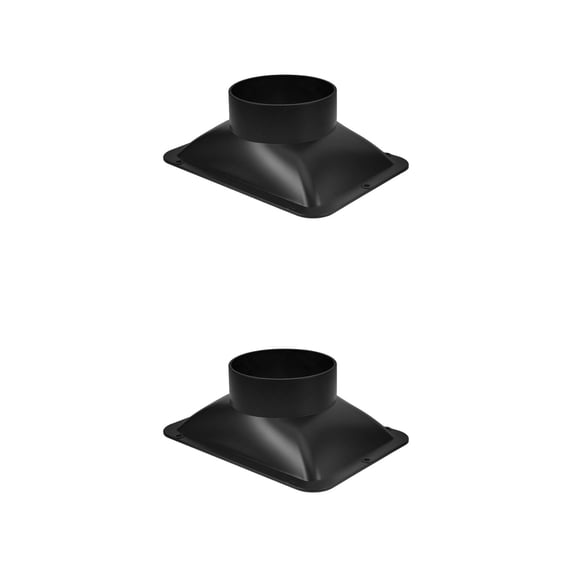 OUNONA 2pcs Ducting Connector Ventilation System Fitting Air Ventilation System Reducer Square Bottom Duct Connector for Ventilation System DIY Range Hood Interface