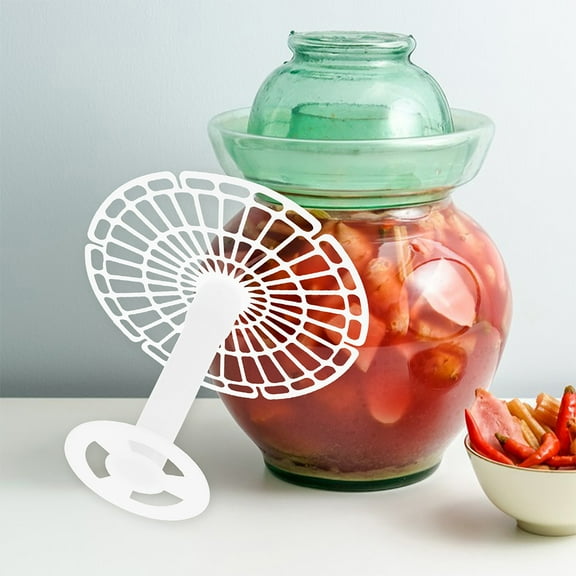 OUNONA 2pcs Fermentation Weight With Handle Glass Fermentation Kit Fermentation Lids For Wide Mouth Jars Pickle