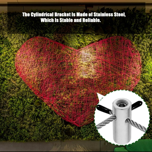 OUNONA 2pcs Green Wall Stainless Steel Hubs Wire Trellis Kits Steel Cable Trellis Kit Cable Trellis System for Outdoor Climbing Plants Vines Green Wall