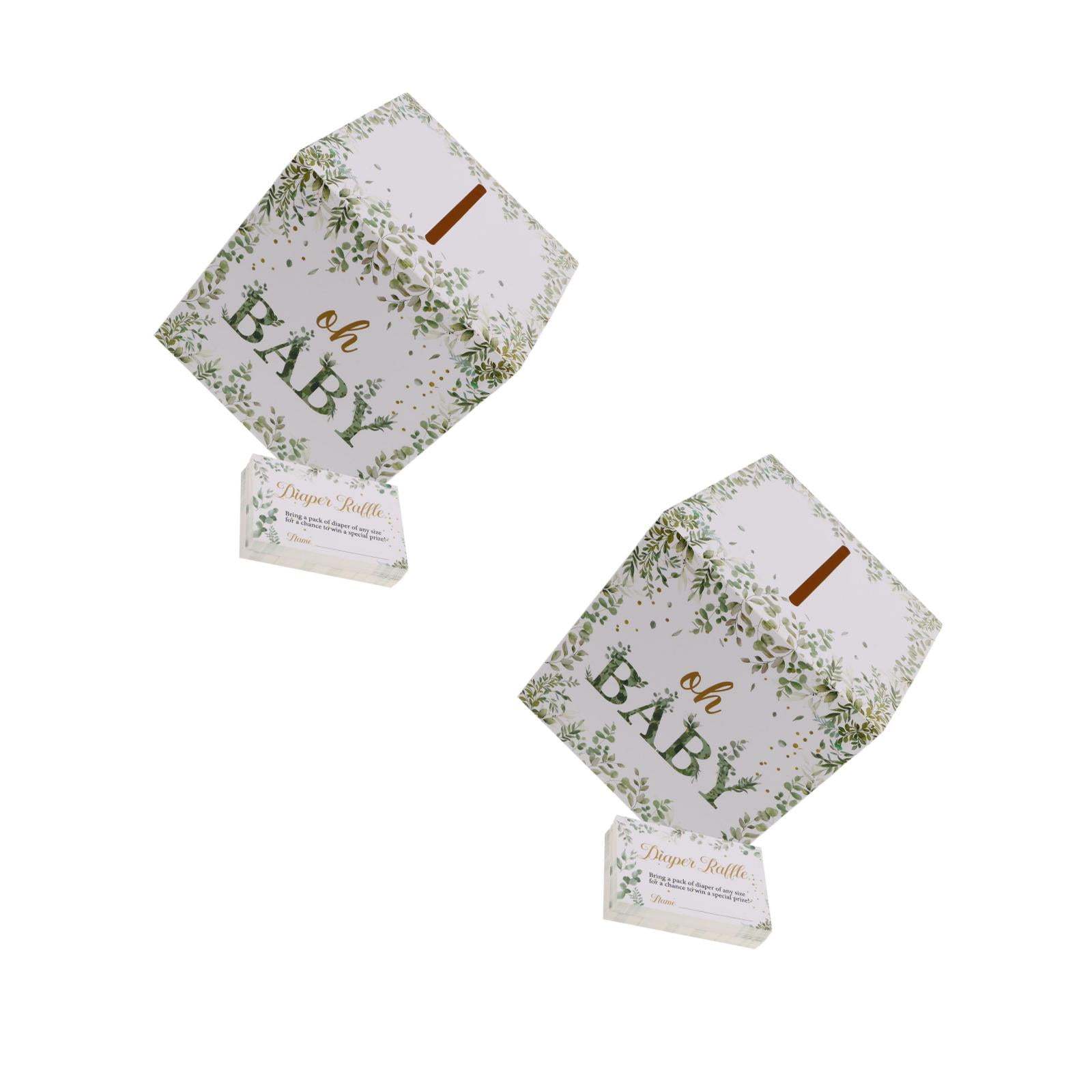 Dinosaur Baby Shower Game Supplies Set - Diaper Raffle Tickets, Box, "Don't Say Baby" Sign & Clothespins