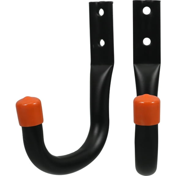 OUNONA 2pcs Heavy Duty Garage Utility Hooks Wall Mount Tool Hanging Hooks Multi-Purpose Ladder Bike Rope Storage Hooks for Garden Yard Tool Organization
