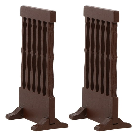 Homoyoyo Japanese Style Wooden Room Divider Brown 2-Piece Decorative Screen for Home Decor