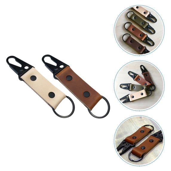 OUNONA 2pcs Key Buckles Anti-lost Keychains Outdoor Climbing Backpack Buckles (Random Color)