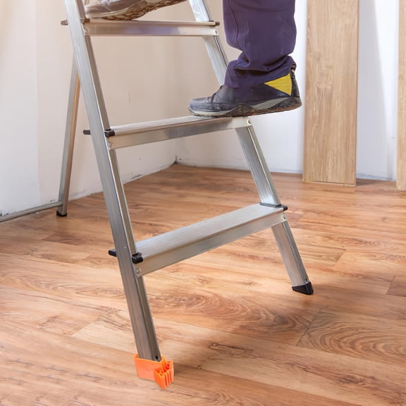 OUNONA 2pcs Orange Plastic Ladder Levelers for Stairs Anti- Safety Protectors for Home and