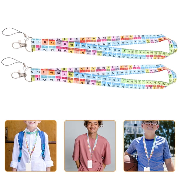 OUNONA 2Pcs Universal Cell Phone Lanyards for Id Badges with Wear Resistant Assorted Colors