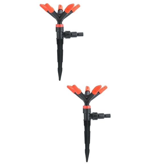 OUNONA 2pcs Lawn Sprinkler 360 Degree Automatic Rotating Garden Sprinkler Sprinkler Outdoor Irrigation Sprinkle Tool for Agriculture Lawn Garden Planter Beds