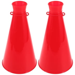 FOLOYORI Plastic Megaphone 2-Pack for Fans and Celebrations, Loud Cheer Noise Maker for Sports Events and Parties
