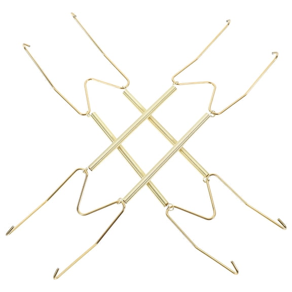 OUNONA 2pcs Metal Plate Hangers Decorative Plate Holders Wall Mount Display Racks Plate Stands for Home Kitchen