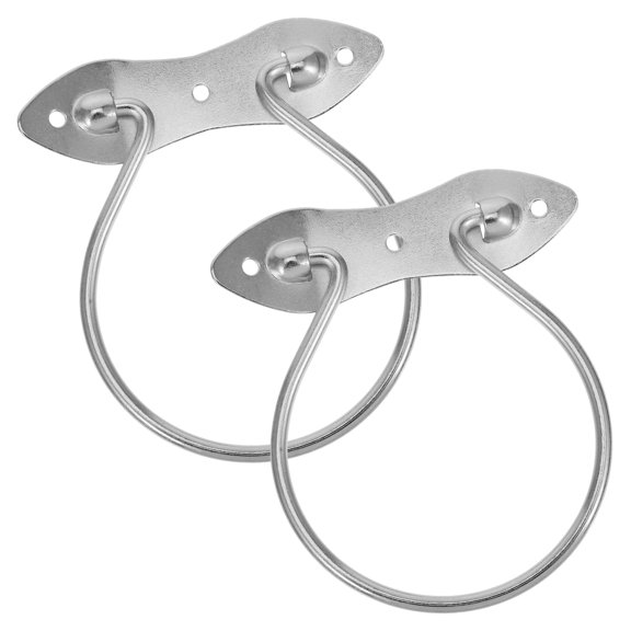 OUNONA 2pcs Metal Pull Handle For Toolbox Cabinet Drawer Box Surface Mounted Chest Ring Handle Industrial Box Ring Handle Parts With Screw