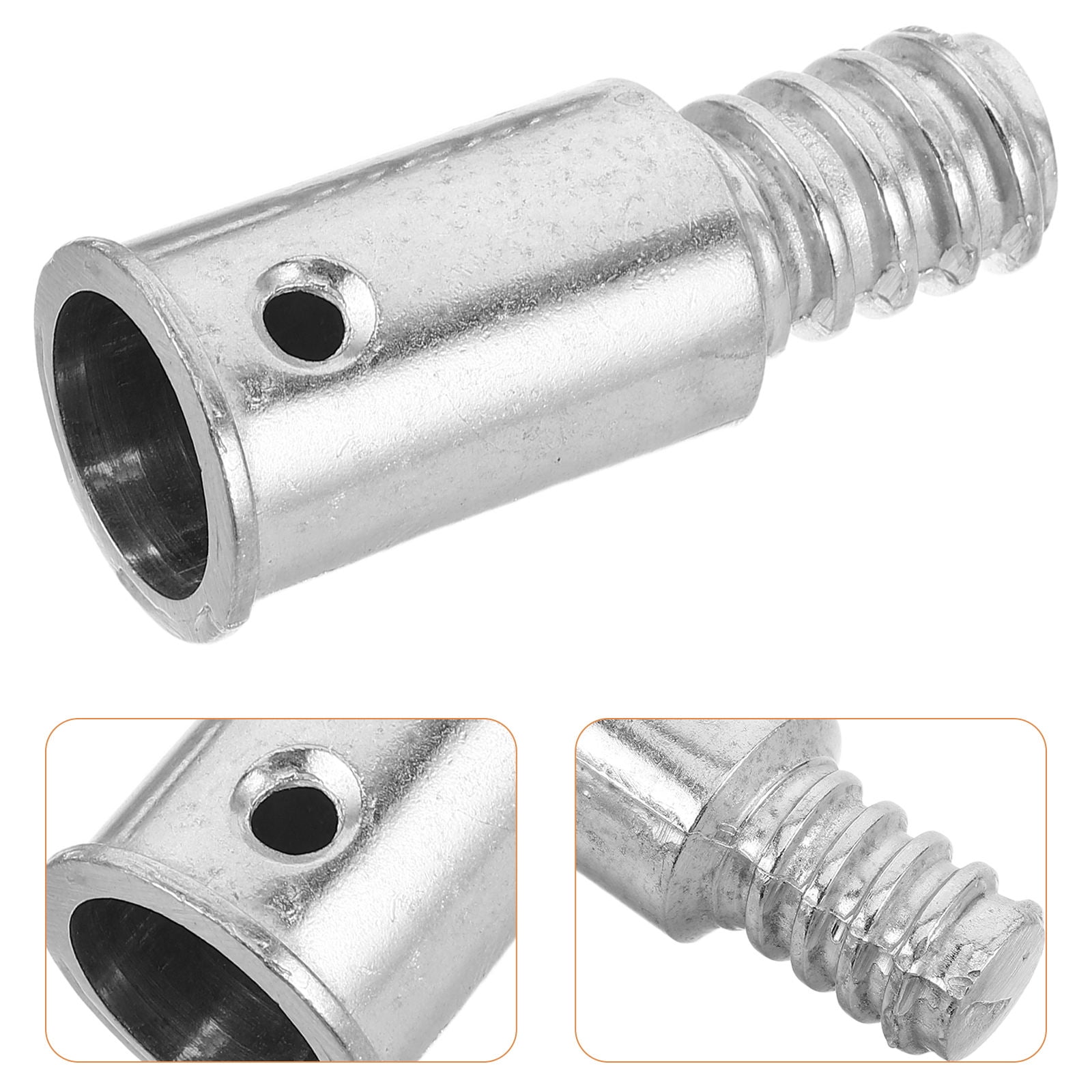 OUNONA 2pcs Metal Threaded Tips For Broom Rods Broom Pole Thread ...