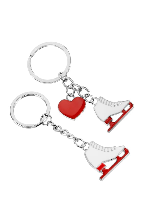 2pcs Novelty Hanging Keychains Small Ice Skates Keychains Adorable Small Keychains Backpack Decors