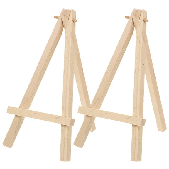 OUNONA 2pcs Painting Stands Wood Display Easels for Art Class and Home Decor for Fan Gear