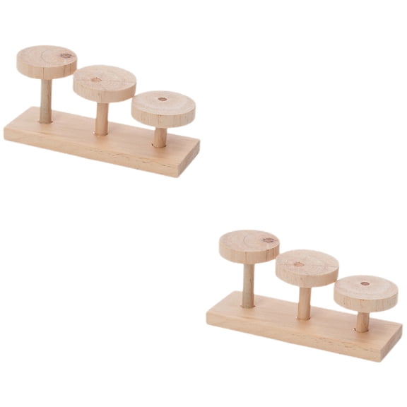 OUNONA 2pcs Parrot Ladder Bird Cage Ladder Parrot Claw Grinding Toy Hamster Ladder Wood Playground