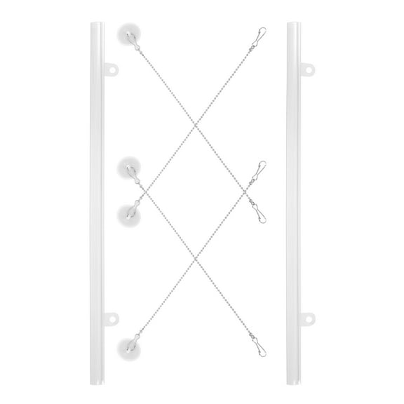 OUNONA 2pcs Picture Clip Hanging Hanger Painting Holder Pole Hook Chain Canvas Works Hanger 40cm