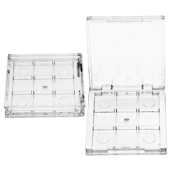 OUNONA 2pcs Plastic Jewelry Box Clear Organizer With Grid Dividers Storage Containers For Beads Earrings Necklaces Rings Screws Button Accessories