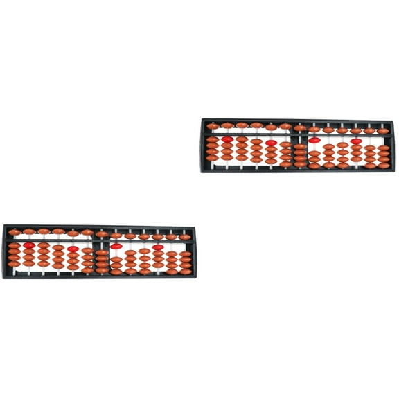 OUNONA 2pcs Portable 13 Rods Plastic Arithmetic Abacus Soroban Calculating Tool Educational Tools for Students