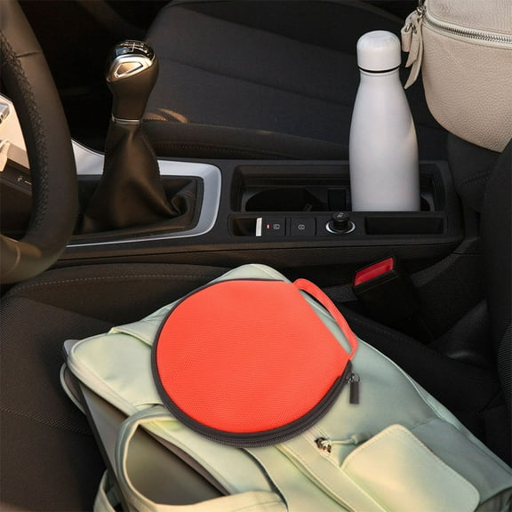 OUNONA 2pcs Portable Player Bag Carrying Case Travel Storage Case Portable Player Case Jewel Cases DVD Disk Holder Media Case Storage Holder Organizer Wallet Orange