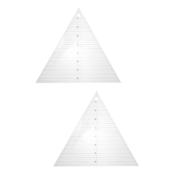 OUNONA 2pcs Quilting Ruler Acrylic Ruler for Cutting Fabric Triangle Sewing Ruler Portable Patchwork Sewing Ruler