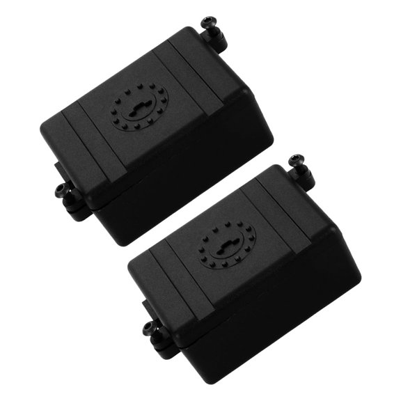 OUNONA 2pcs RC Waterproof Receiving Box Plastic RC Receiver Box Radio Receiver Protector Waterproof Receiving Box Replacement for RC Car Boat Model Accessories Black