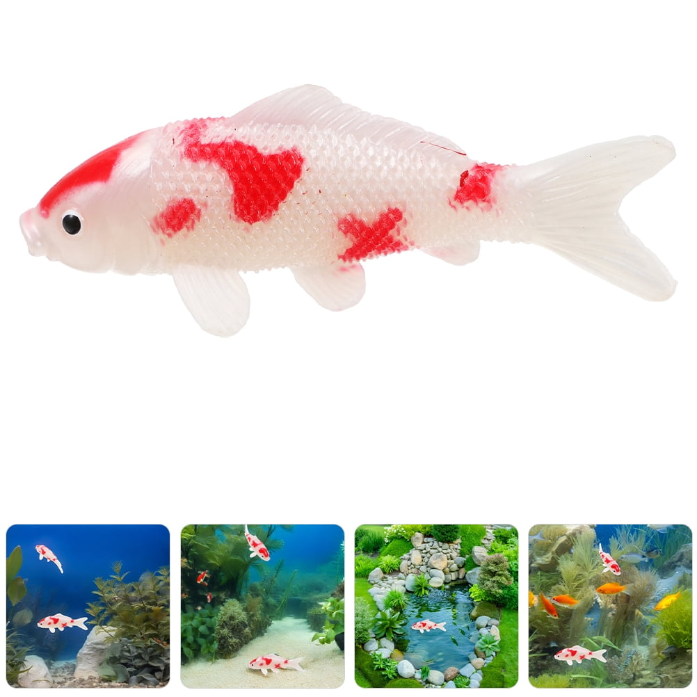 OUNONA 2pcs Realistic Fish Prop Artificial Koi Fish For Aquarium Fish ...