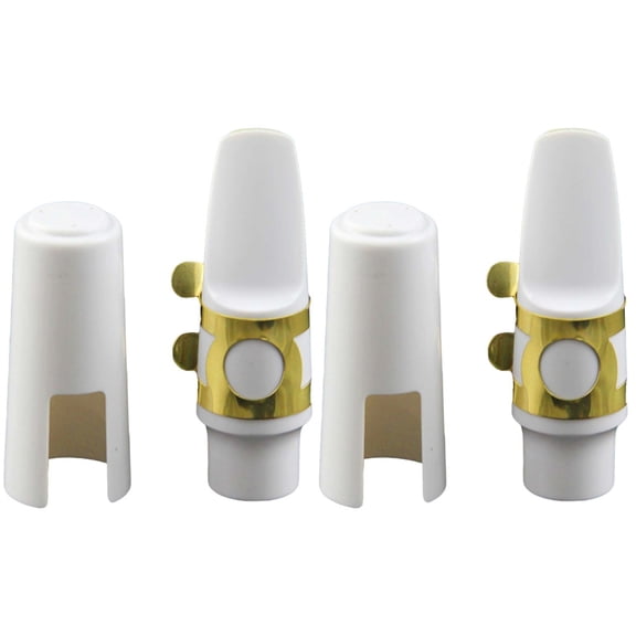 OUNONA 2pcs Replacement Resin Saxo Alto Saxophone Head Musical Instrument Accessory(White)