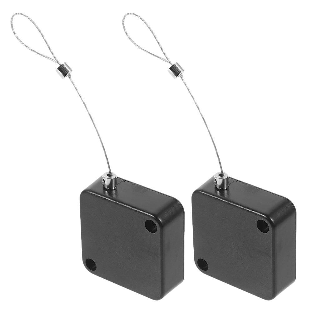 OUNONA 2pcs Retractable Cable Tether Lock With Steel Wire For Anti-Theft  And Anti-Loss Automatic Telescopic Cable Holder For Electronic Products  Cable Tether Case - Walmart.com