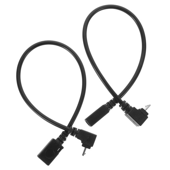 OUNONA 2pcs Right Angle Micro USB Cable 90 Degree Adapter For Data Transfer Charging