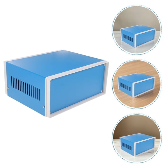 OUNONA 2pcs Robust Metal Enclosure for Electronic Projects Iron Sheet Junction Box for Industrial and Outdoor Settings to Safeguard Internal Components