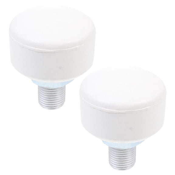 White Adjustable Rubber Brake Head for Skates with High Elastic Stoppers for Safe Indoor and