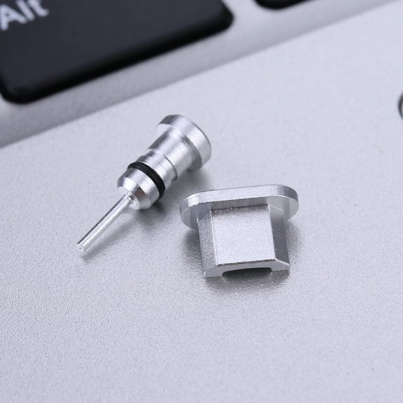 OUNONA 2pcs/ Set 3.5mm Earphone Jack Plug And Micro USB Port Plug for Phones S7/ S7 Edge/ G5 Plus/ 2016/ / Honor 6X/ / (Silver)
