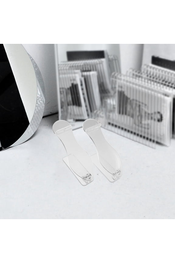 Clear Plastic Shoe Display Stands for High Heels and Sandals 2pcs Transparent Shoe Racks for Home or Store