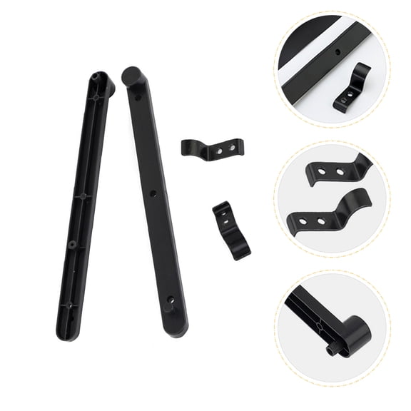 FOLOYORI 2-Pack Black Cabinet Side Slide Rails for Installation, and Smooth Sliding Hardware
