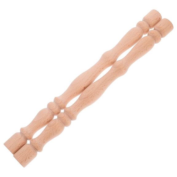 OUNONA 2pcs Small Wooden Roman Column Pillars Wood Spindles For Home Decor Corridor Furniture Crafts Diy Projects And Architectural Detailing