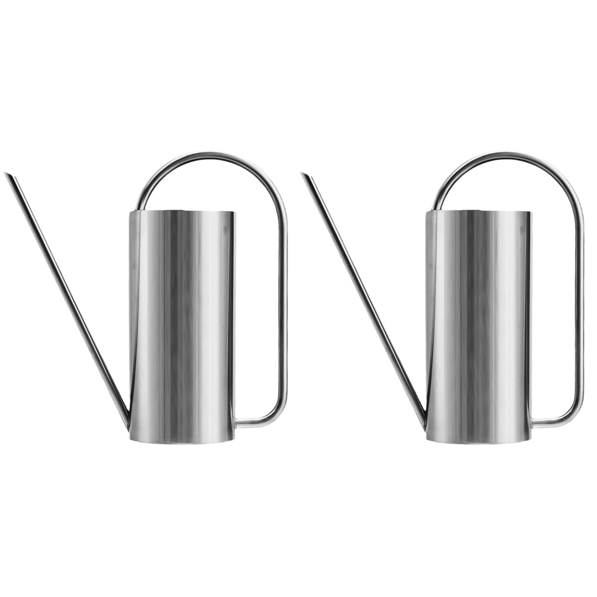 OUNONA 2pcs Stainless Steel Long Spout Bonsai Watering Pot  Metal Watering Can Gardening Tool