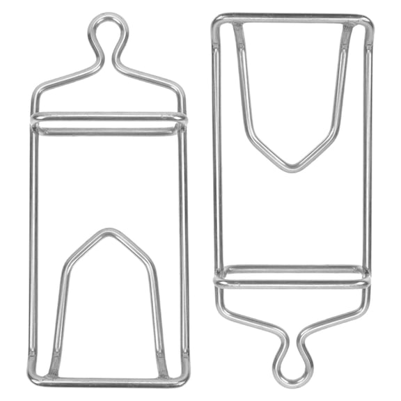 FOLOYORI 2Pcs Plated Silver Meat Hooks for Hanging Poultry Duck and Pork in Kitchen Use