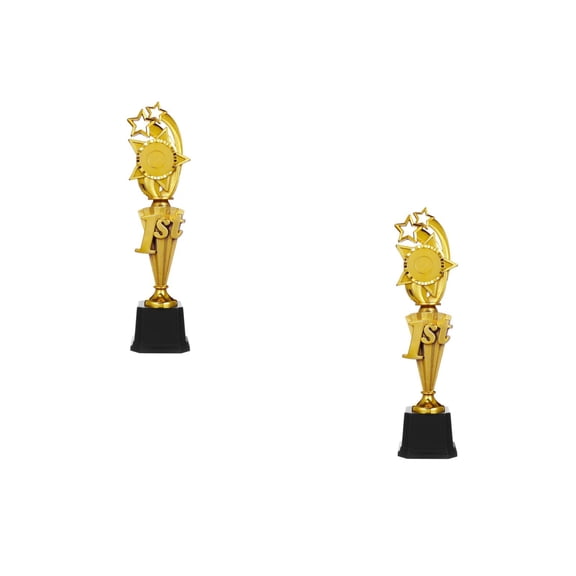 OUNONA 2pcs Star Award Trophy Soccer Trophy Award Football Trophy Funny Trophy Cup Plastic Award Cup for Football Soccer Competitions Reward Ceremony